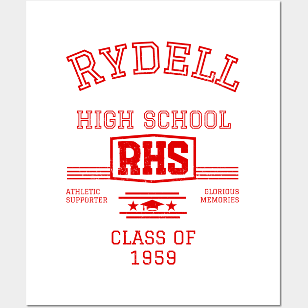 Rydell High School Wall Art by Slightly Unhinged